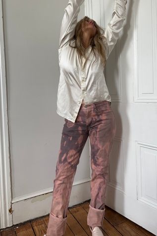 Bespoke Over Dyed Pinkish Levi 511 Jeans Selected by KA.TL.AK