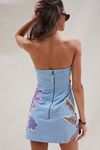 Flower Patch Denim Mini Dress