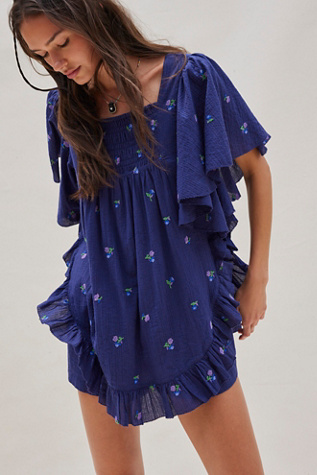 Kit Playsuit at Free People in Navy Combo, Size: Large