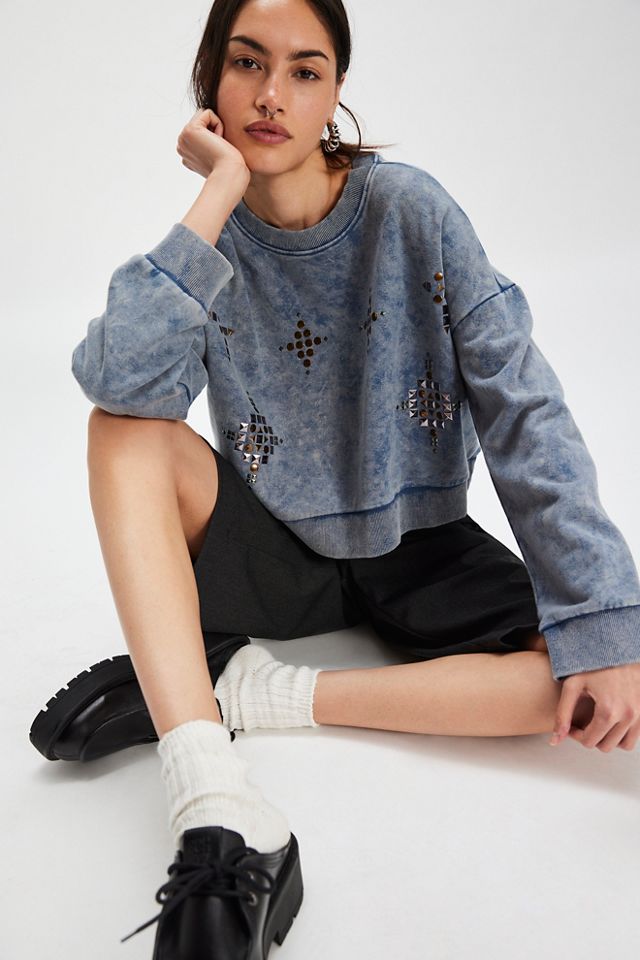 OneTeaspoon Cropped Star Studded Sweater #3