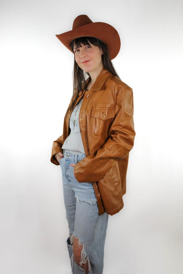 1970s Western Vegan Leather Jacket Selected By Moons + Junes Vintage #1