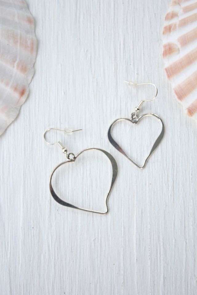 Upcycled Vintage Silver Heart Asymmetrical Earrings Selected By Moons + Junes Vintage #1