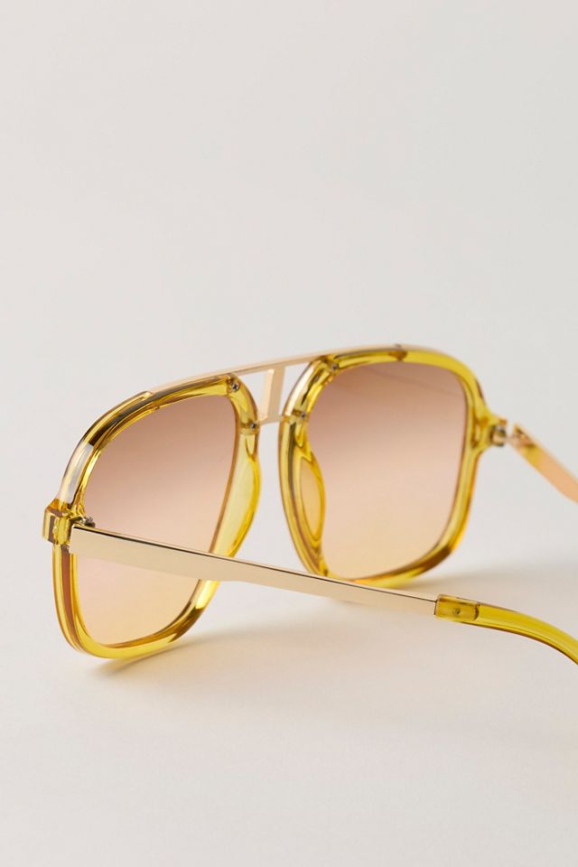 Janis Detail Aviator Sunglasses | Free People