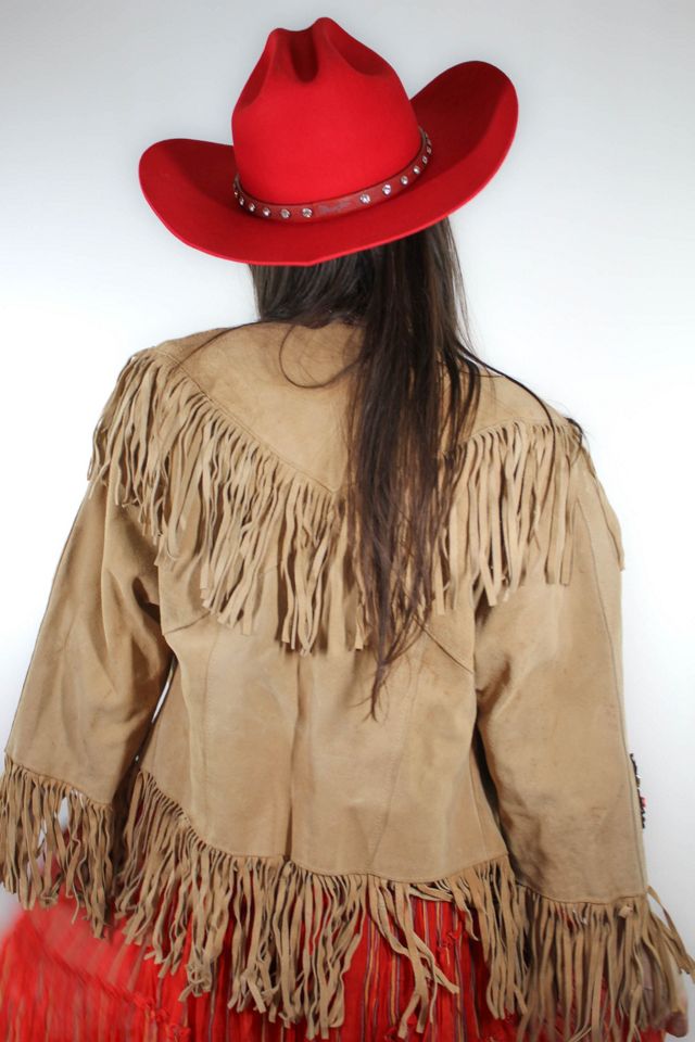 1970s Western Fringe Beaded Heart Patch Suede Jacket Selected By Moons + Junes Vintage #2