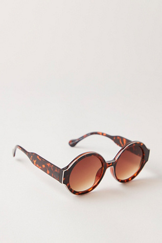 Charlie Contrast Round Sunglasses