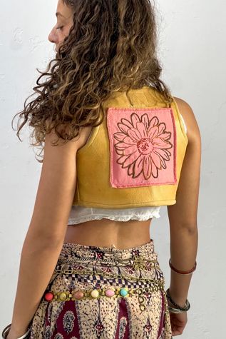 Anna Corinna Reworked Vintage Leather Demi Vest