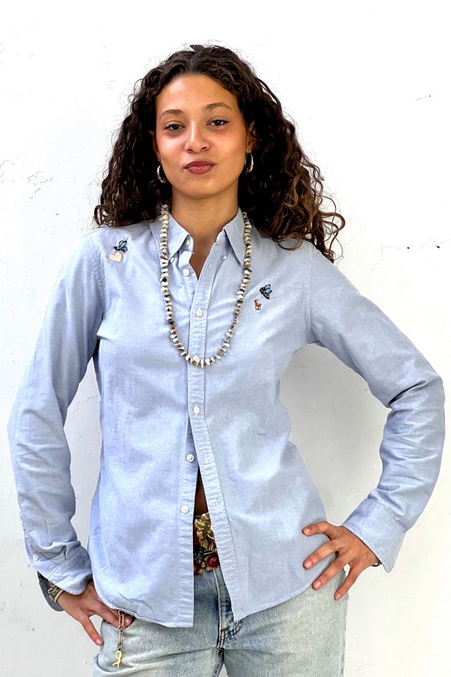 Anna Corinna Reworked Vintage Butterfly Bunny Patched Up Polo Oxford #1