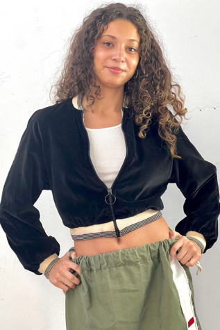 Vintage Habitat B. Altman Velvet Bomber Jacket Selected by Anna Corinna