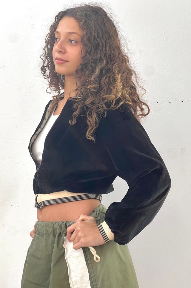 Vintage Habitat B. Altman Velvet Bomber Jacket Selected by Anna Corinna #1