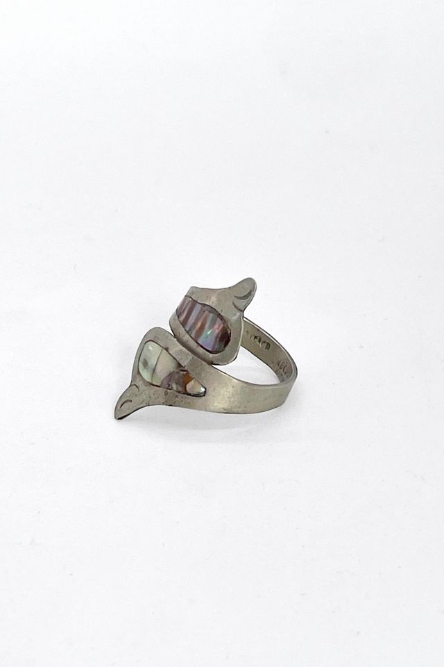 Vintage Artisanal Abalone Bypass Ring Selected by MARMALADE #2