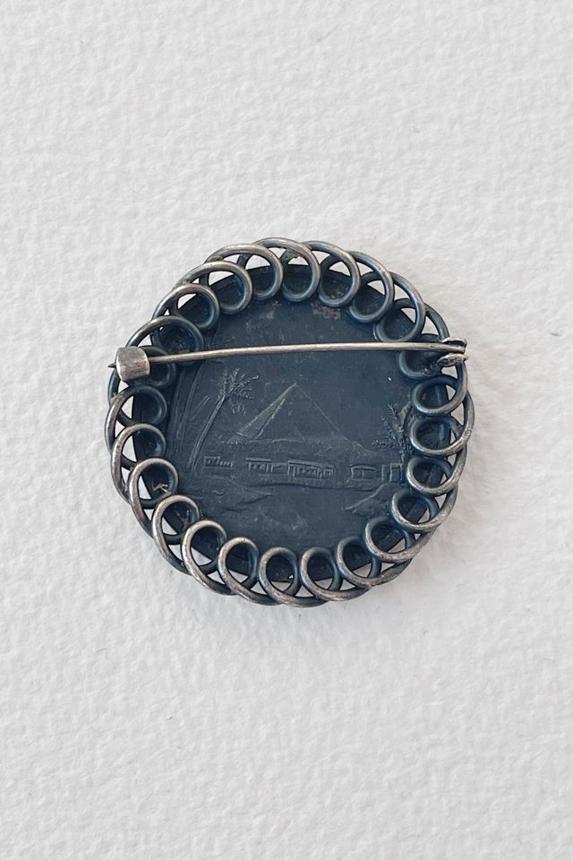 Antique Silver Nefertiti Egypt Souvenir Brooch Selected by MARMALADE #1