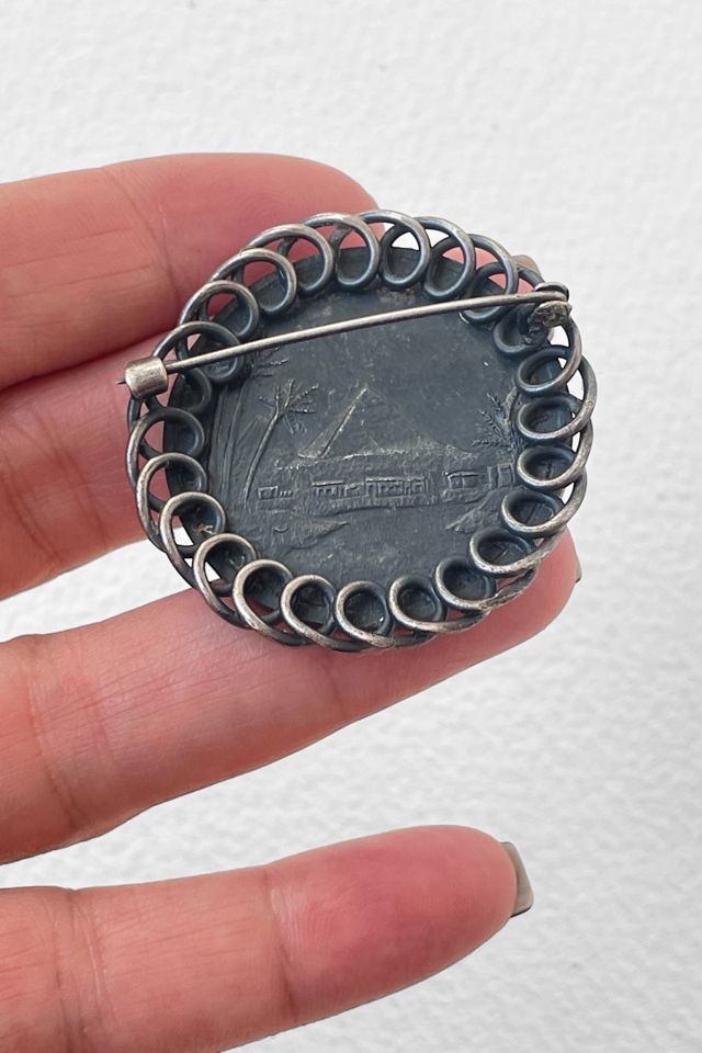 Antique Silver Nefertiti Egypt Souvenir Brooch Selected by MARMALADE #3