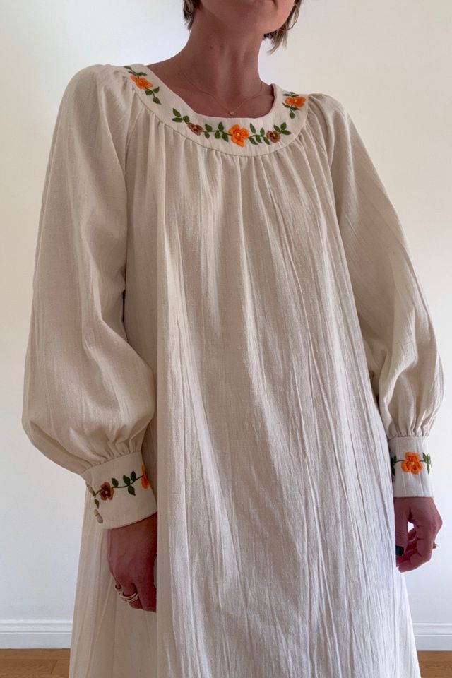 Vintage 1970s Embroidered Dress Selected by Kikos Kloset #1