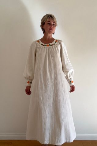 Vintage 1970s Embroidered Dress Selected by Kikos Kloset