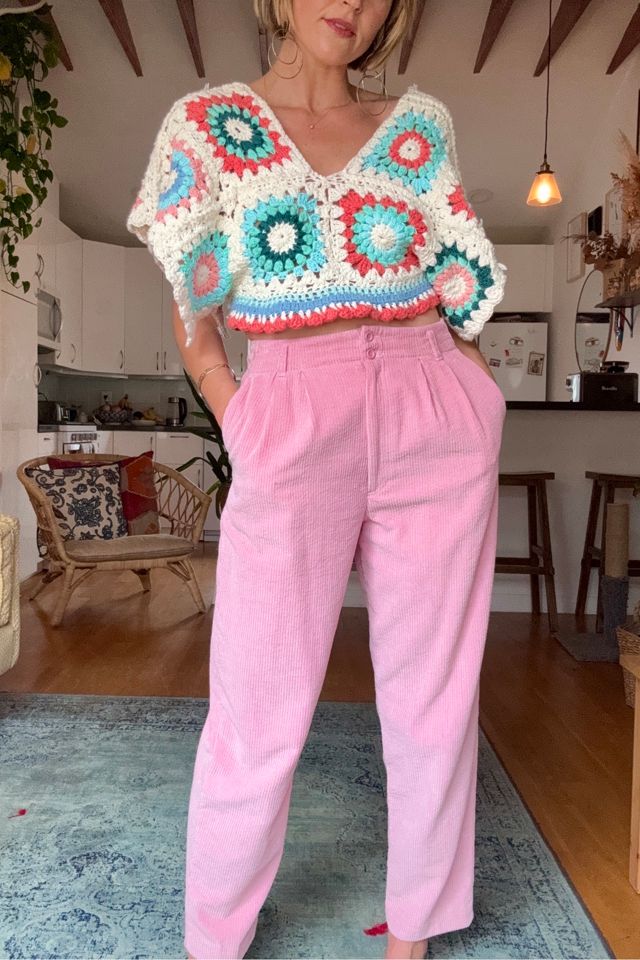 Vintage Corduroy Cropped Trouser Selected by Kikos Kloset #1
