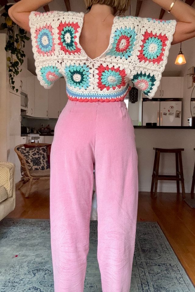 Vintage Corduroy Cropped Trouser Selected by Kikos Kloset #3