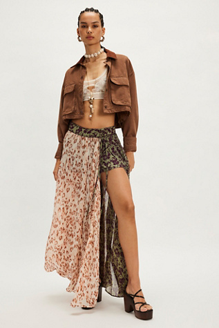 Oasis Printed Maxi Skort by Free People, Size: US 2
