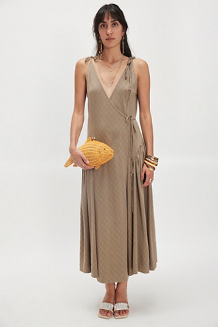 Maisie Midi Dress by free-est at Free People in Grey, Size: XS