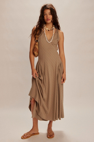 Maisie Midi Dress by free-est at Free People in Grey, Size: XS