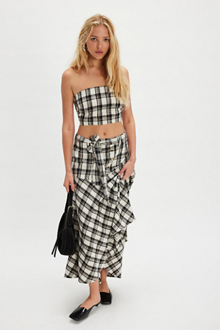After You Co-Ord at Free People in Black Plaid, Size: XS