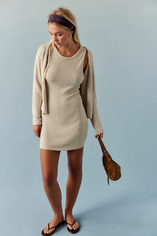 Sadie Mini Sweater Co-Ord by free-est at Free People in Sand, Size: XL