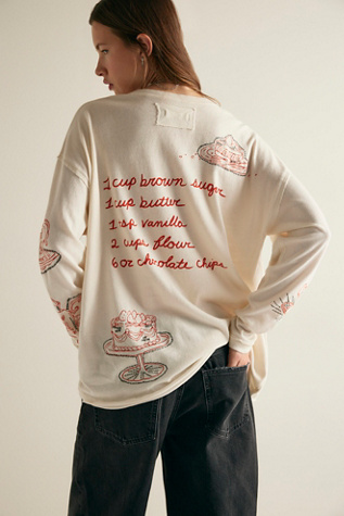 We The Free Tea Time Long-Sleeve Tee at Free People in White, Size: S