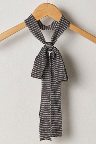 Closing Hour Skinny Scarf by Free People in Grey