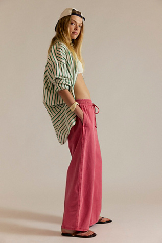 Lex Pull-On Barrel Pants by Free People in Pink, Size: S