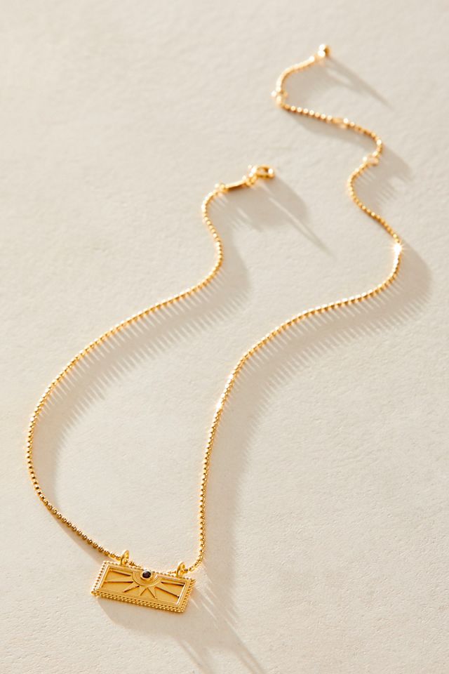 Satya Jewelry Sunburst Birthstone Necklace #1
