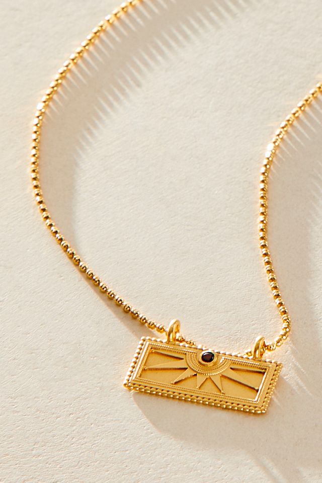 Satya Jewelry Sunburst Birthstone Necklace #2