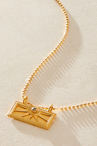 Satya Jewelry Sunburst Birthstone Necklace