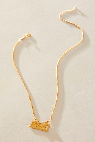 Satya Jewelry Sunburst Birthstone Necklace at Free People in Alphabet