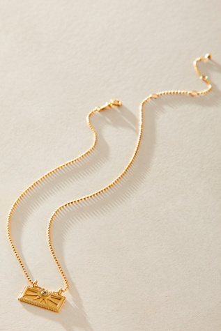 Satya Jewelry Sunburst Birthstone Necklace at Free People in Alphabet