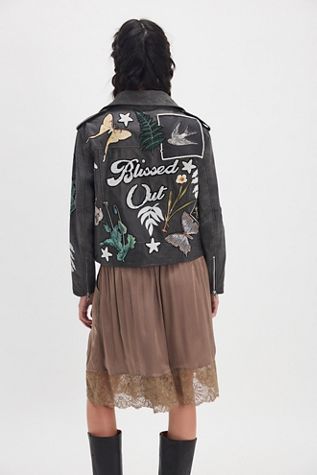 Veste moto patchwork Denim and Bone