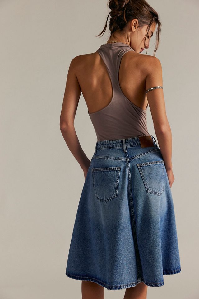 Jupe midi en denim Eclipse We The Free #1