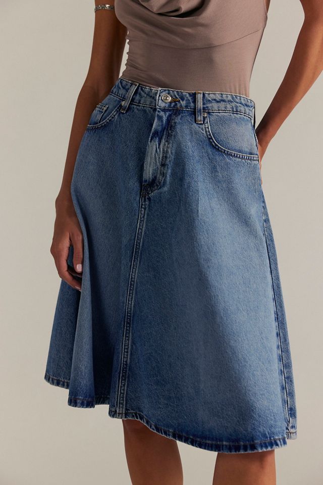 Jupe midi en denim Eclipse We The Free #2