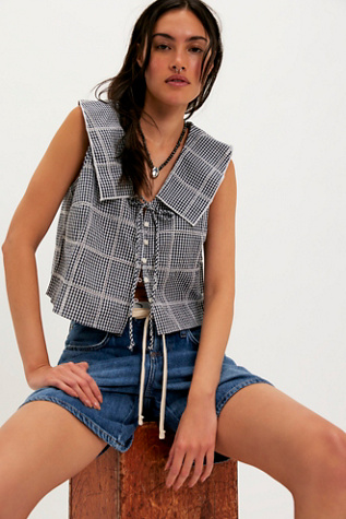 Waiting For Me Top by Free People in Blue, Size: XL