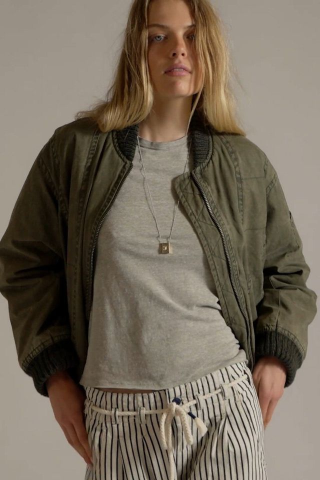 We The Free Jax Washed Bomber | Free People