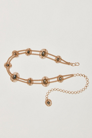 Island Shine Chain Belt by Mary Frances at Free People in Gold Rush