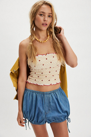 Field Of Roses Tube Top by Free People in White, Size: L