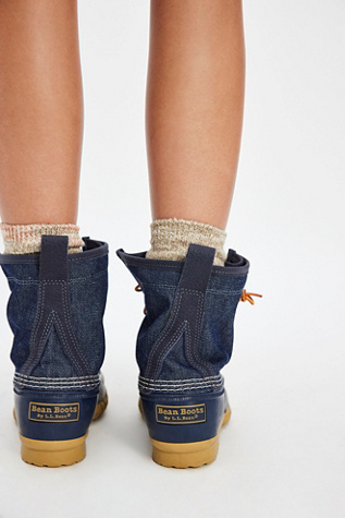 Женские ботинки L.L.Bean 8" Denim Insulated, цвет: Джинсовый / Тёмно-синий — фото 5