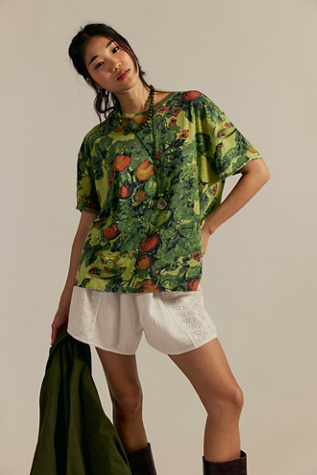 We The Free Sunshade Tee at Free People in Green, Size: L
