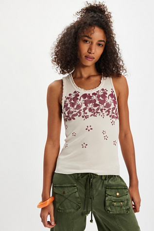 Hawaiian Tank Top by Ragabond at Free People in White, Size: S