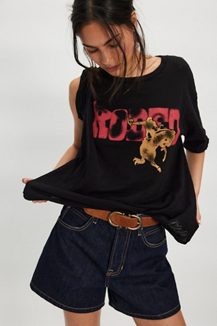 Western Rodeo Tee by Ragabond at Free People in Black, Size: S