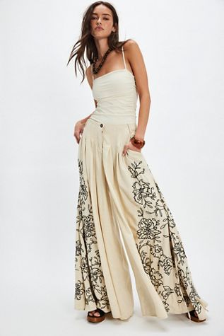 Miss You Most Printed Wide-Leg Pants
