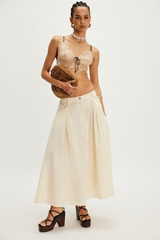 All Around Midi Skirt at Free People in Parchment, Size: XL