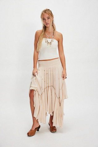 Abstract Love Convertible Midi Skirt by Free People in White, Size: S