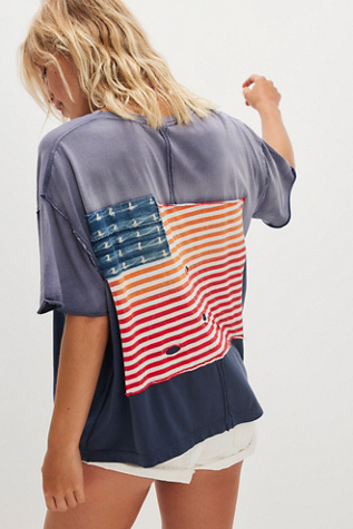 Tricia Fix Americana Tee at Free People in Black, Size: XS
