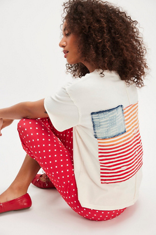T-shirt Tricia Fix Americana en Ivoire, pour femme taille: L chez Free People
