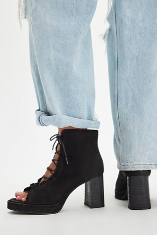 Женские туфли FP Collection Mandi Lace-Up Heels, цвет: Чёрный — фото 3